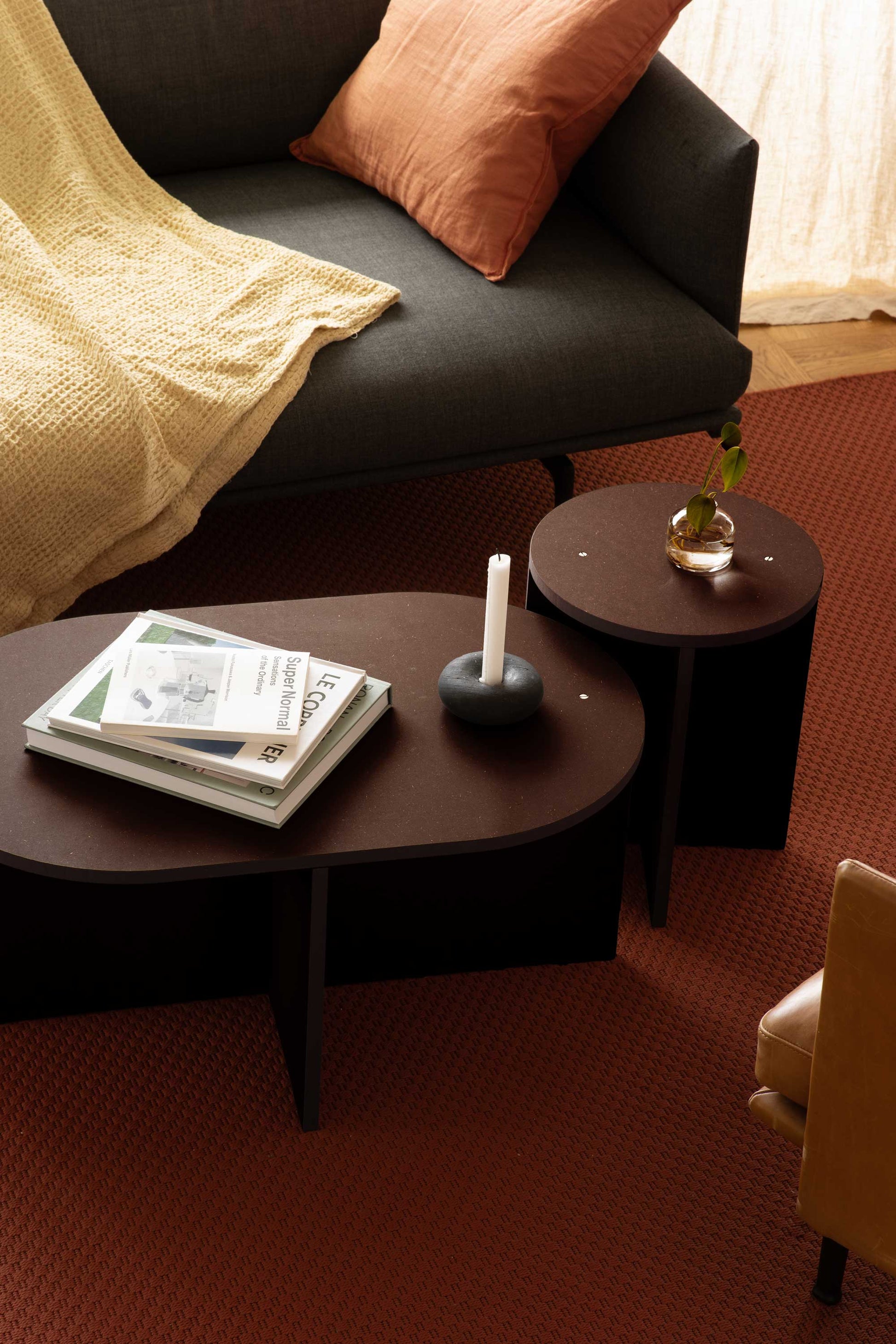 Capsule Coffee Table, Dark Brown