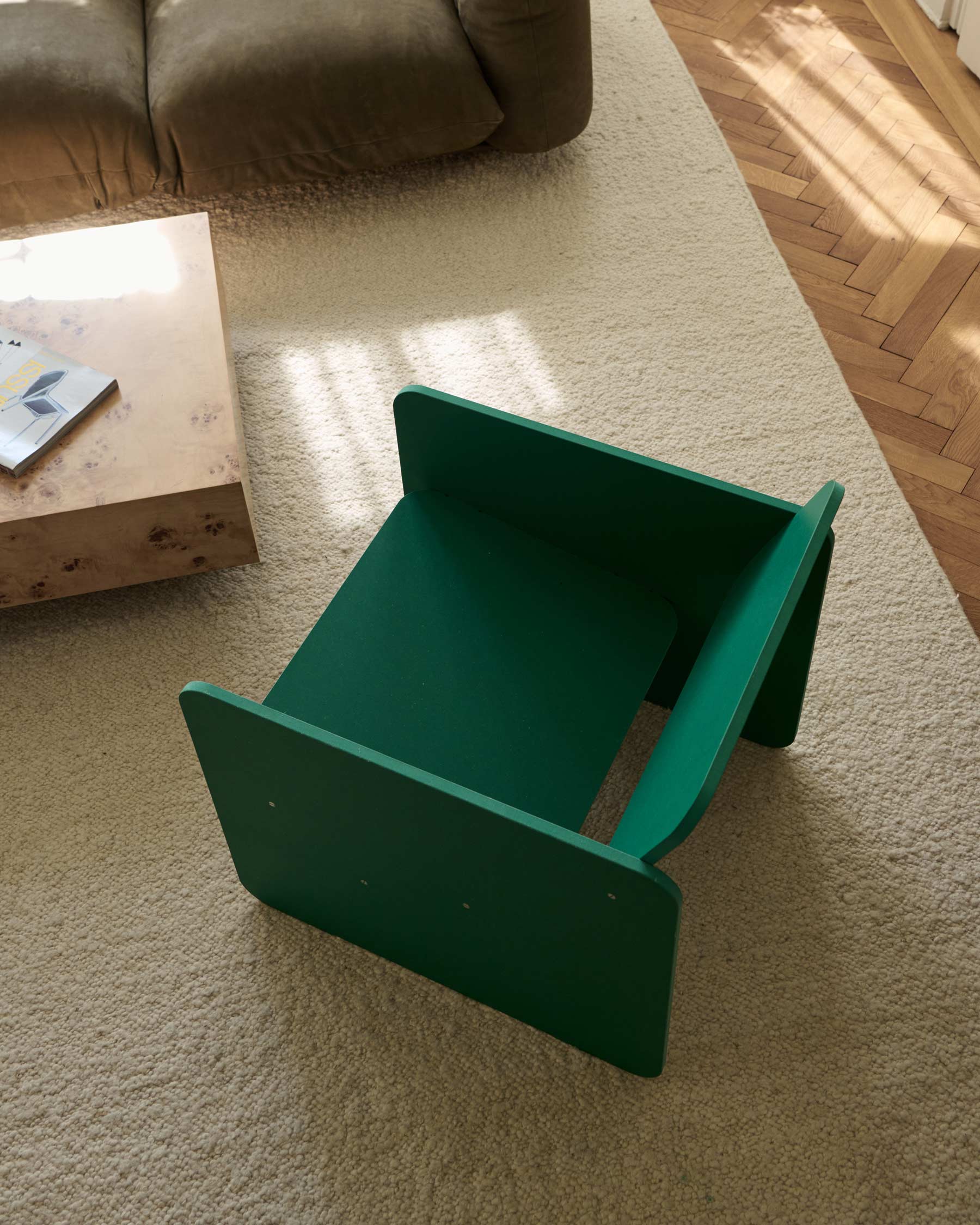 Slab Lounge Chair, Green