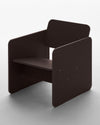 Slab Lounge Chair, Dark Brown