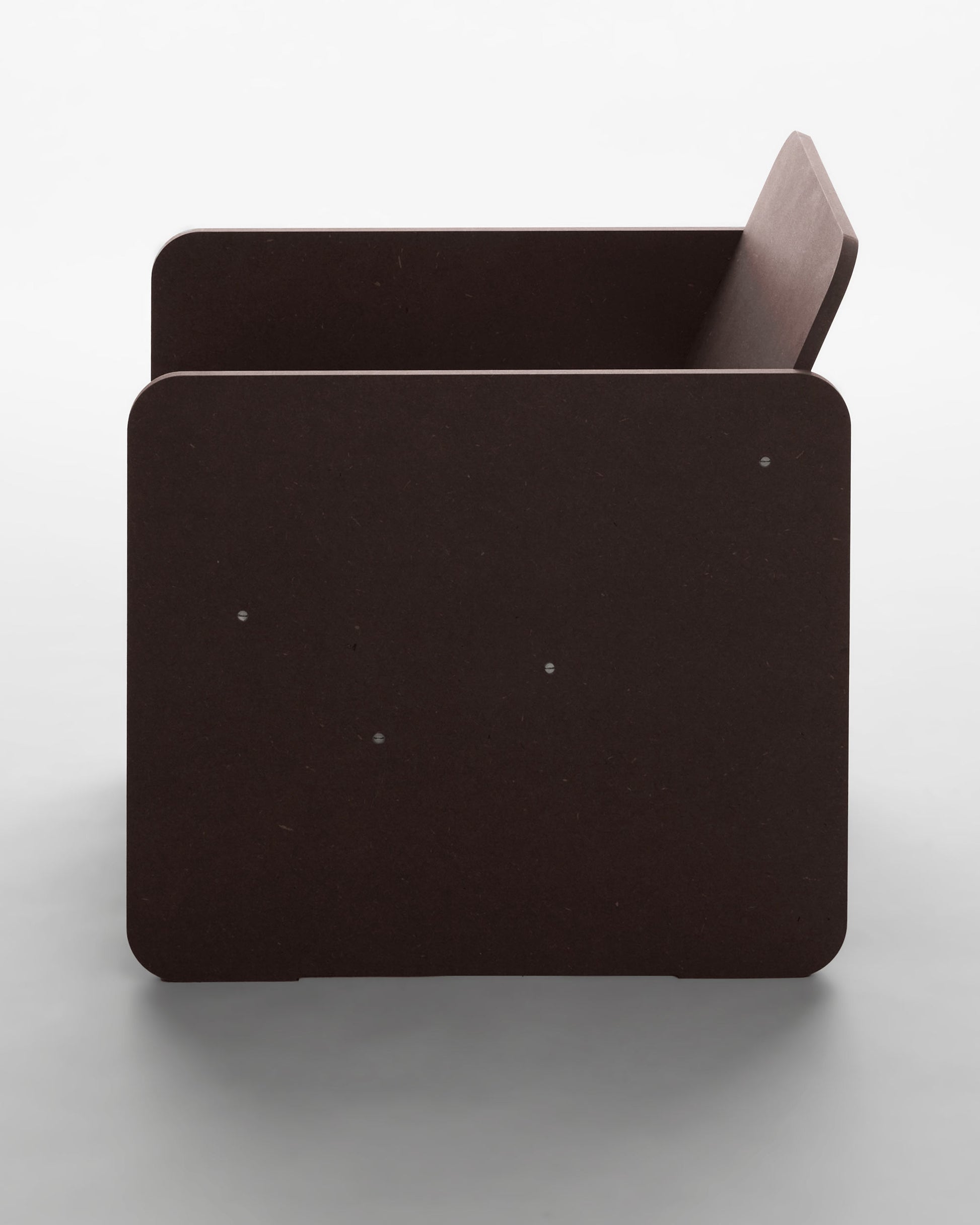 Slab Lounge Chair, Dark Brown