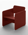 Slab Lounge Chair, Red