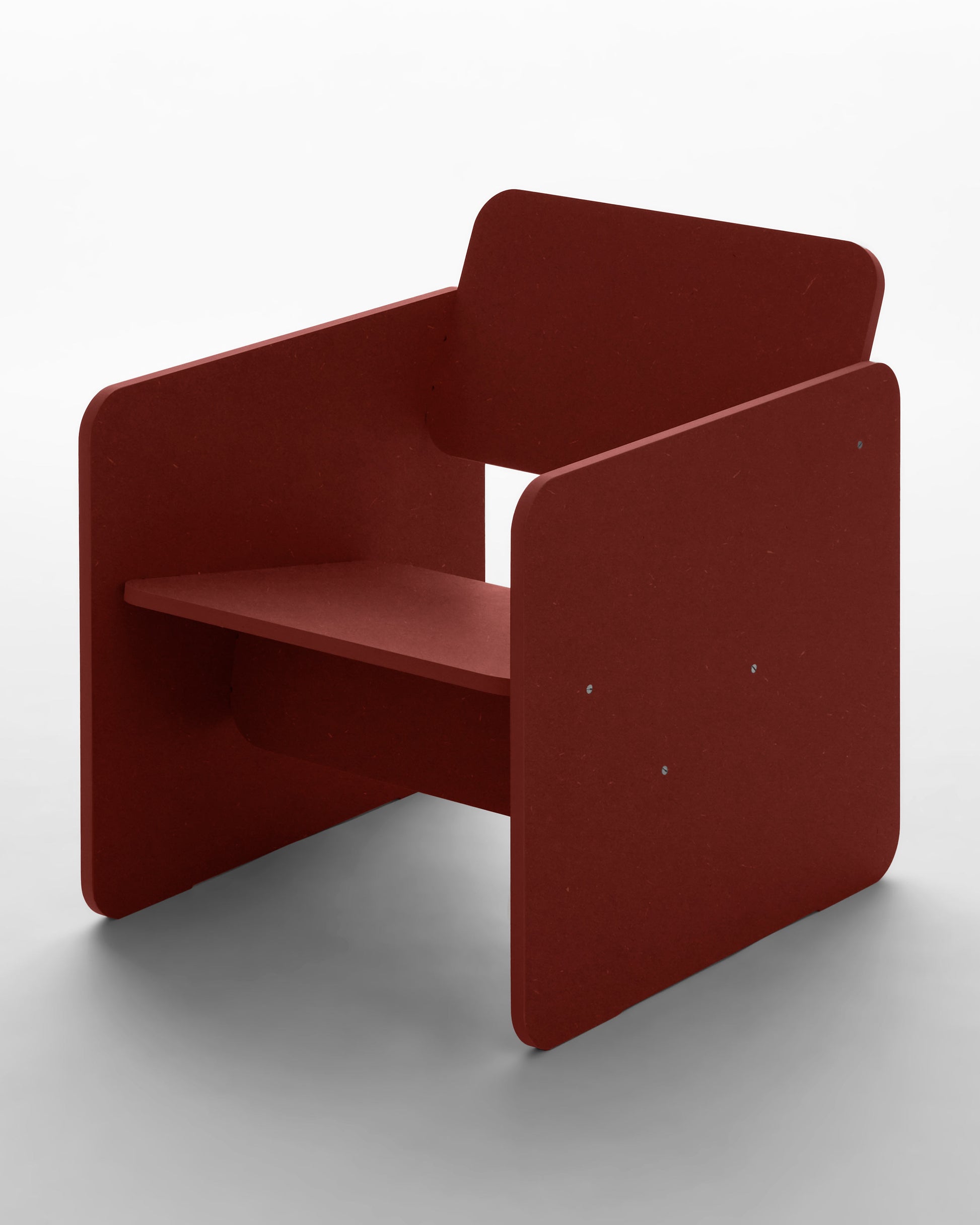 Slab Lounge Chair, Red