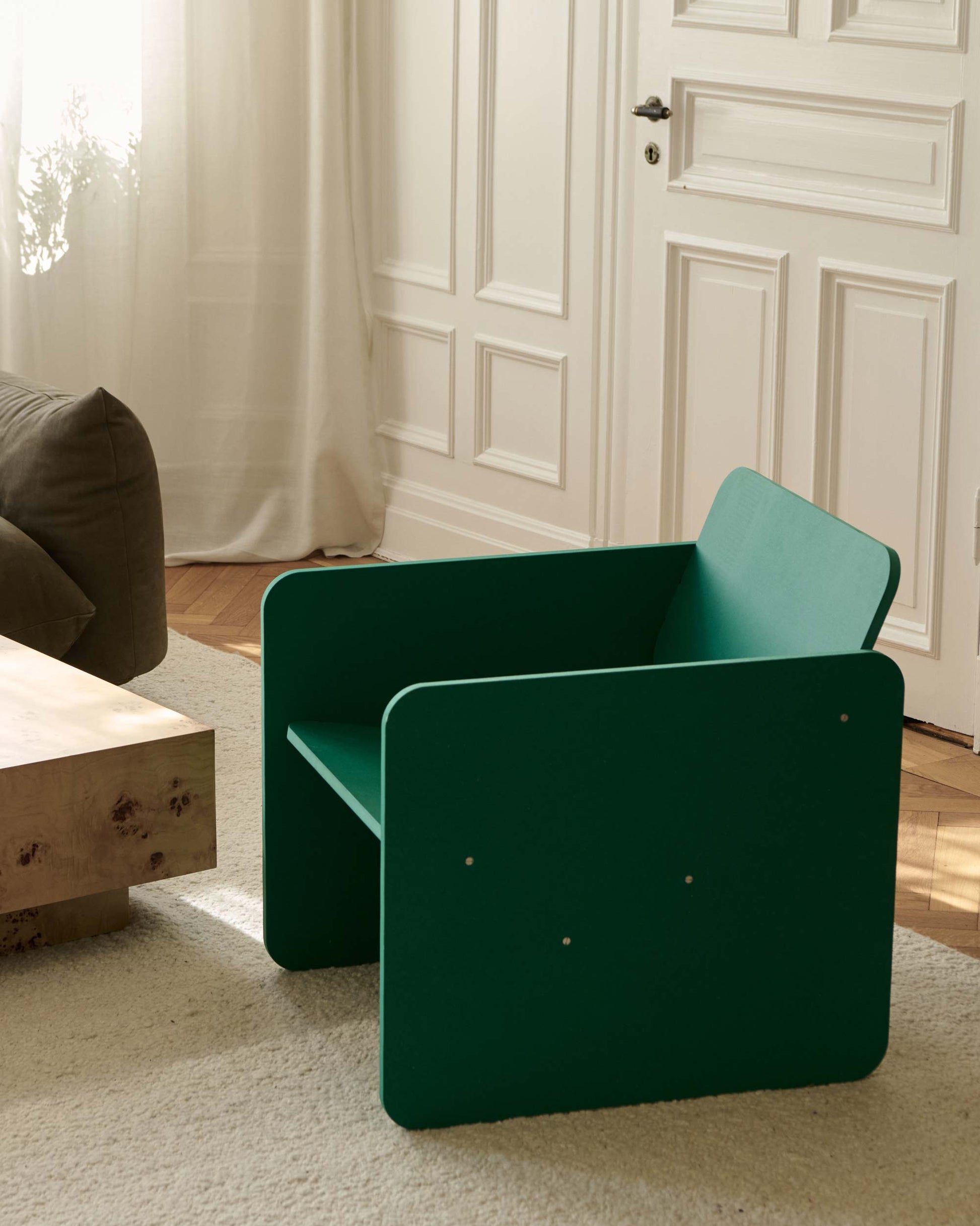 Slab Lounge Chair, Blue