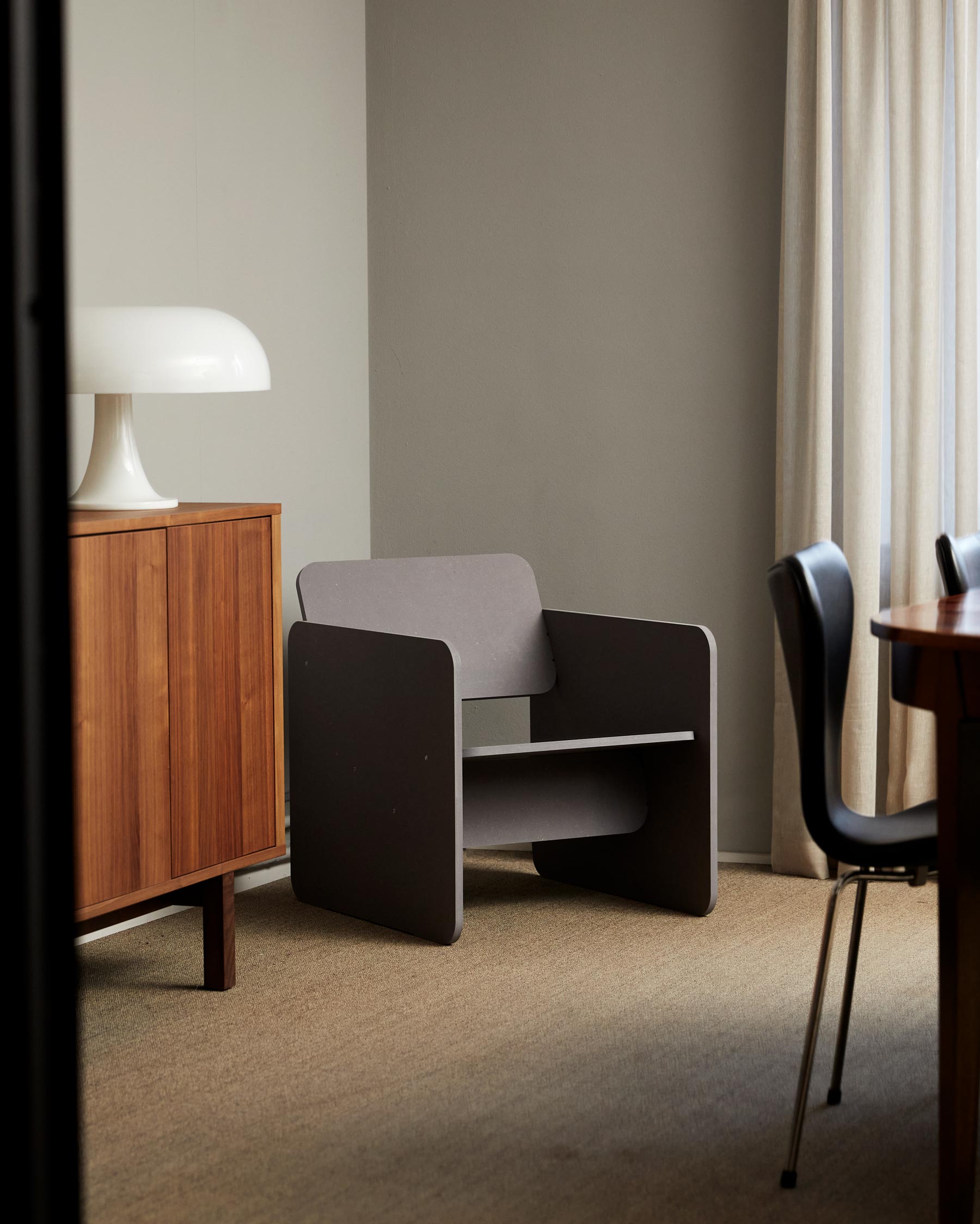 Slab Lounge Chair, Grey