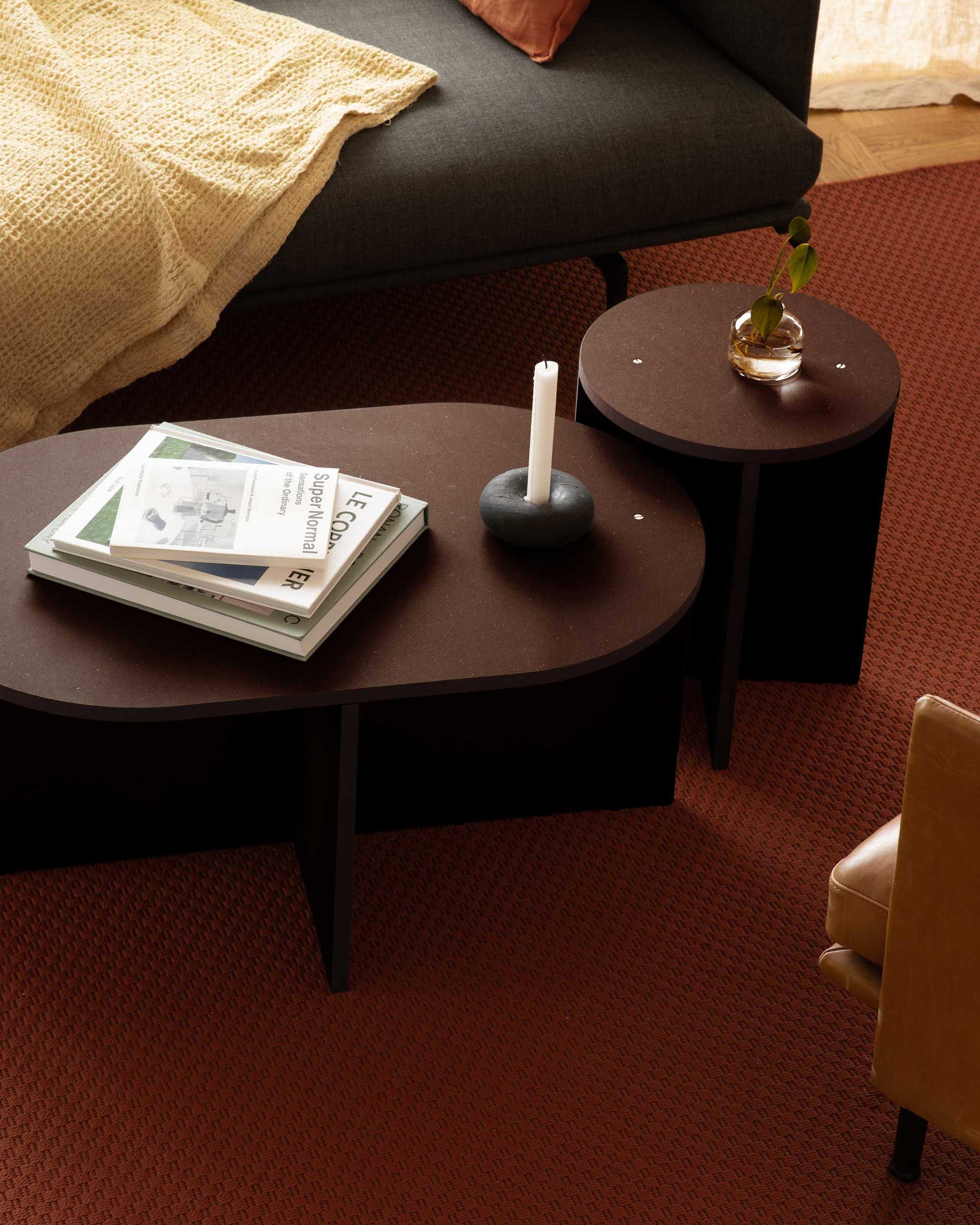 Dot Stool, Dark Brown