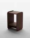 Slab Side Table, Dark Brown