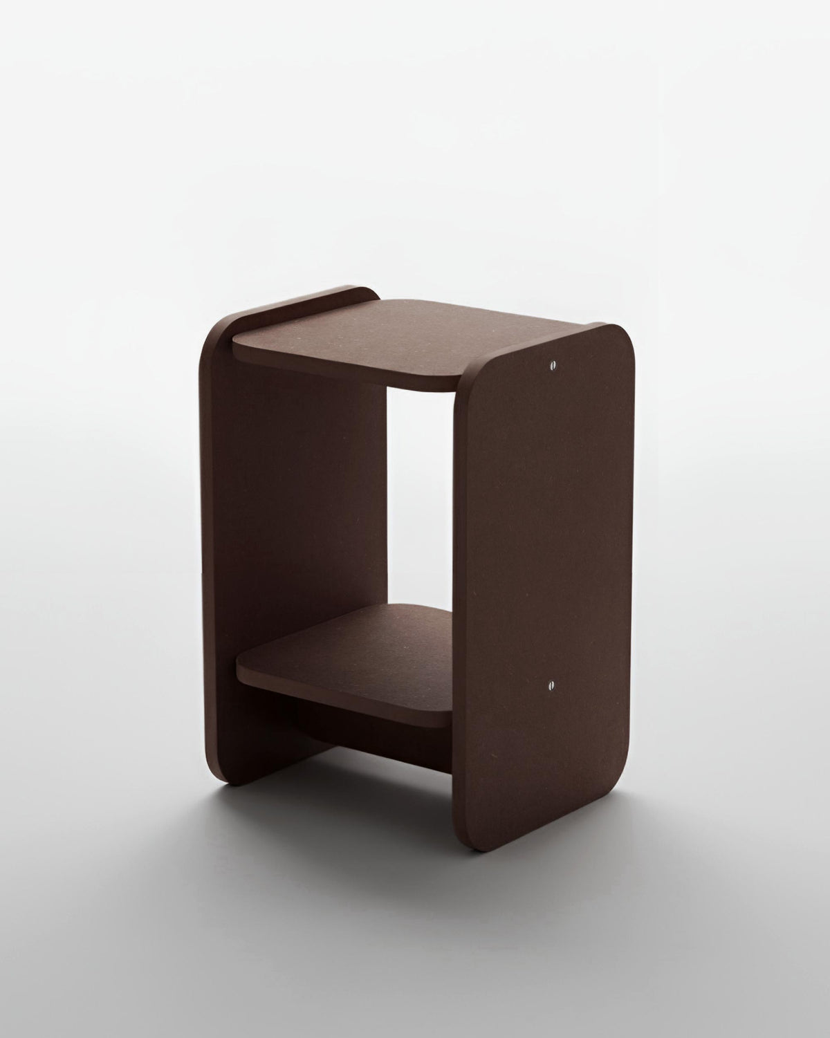 Slab Side Table, Dark Brown