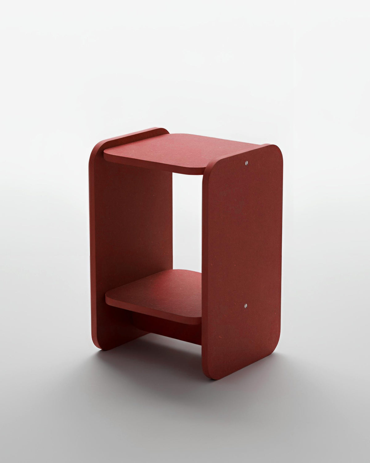 Slab Side Table, Red
