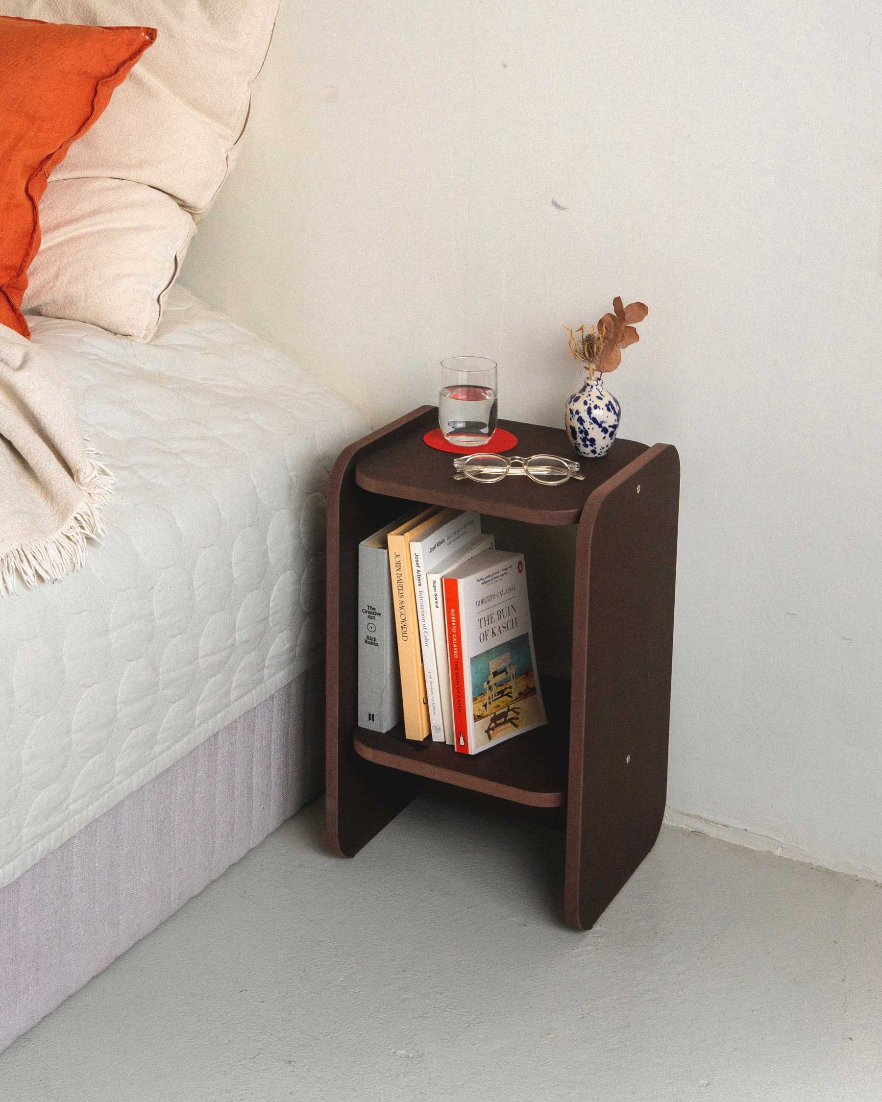 Slab Side Table, Red